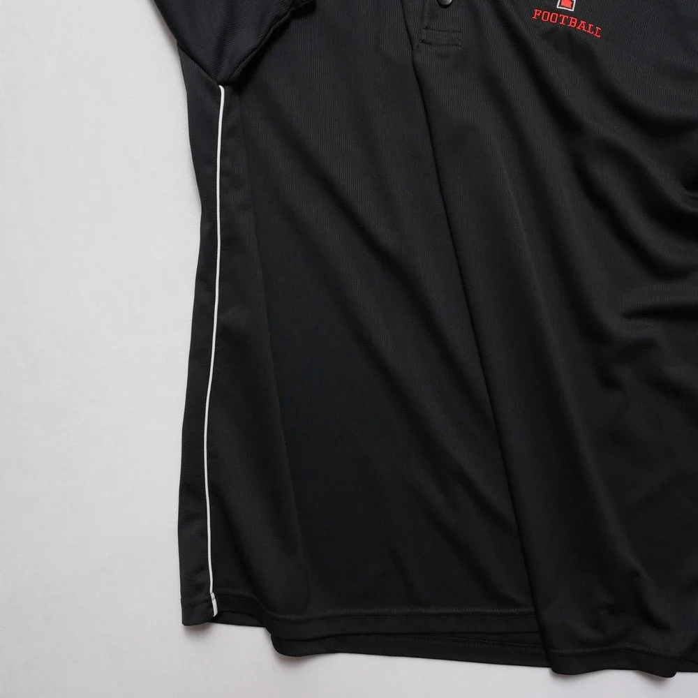 Nike Dri-FIT Mens XL Black Polo Pacific Football Embroidered Athletic Shirt